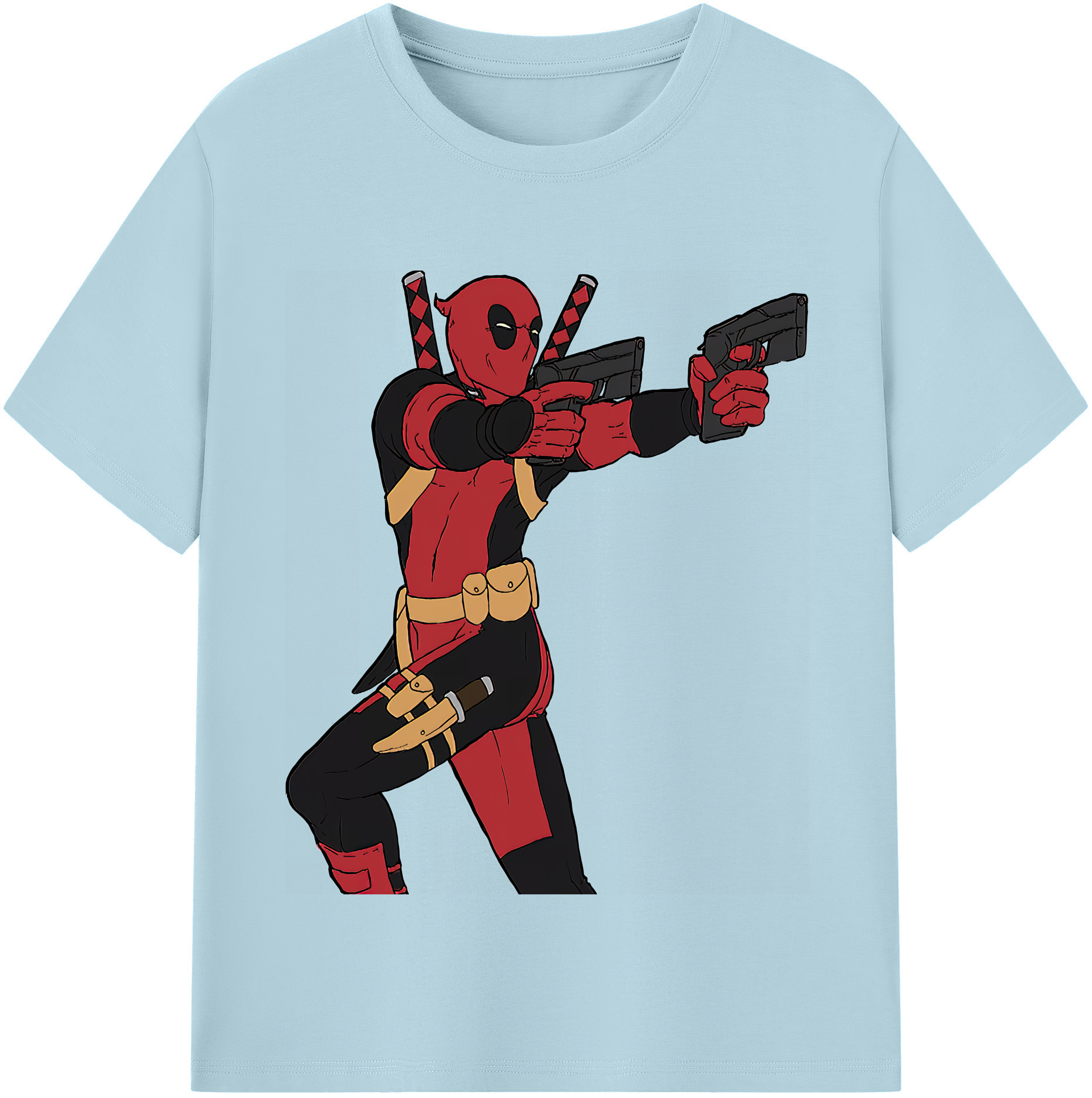 （画像用） Deadpool デッドプール 綿100％半袖Tシャツ（フロントプリント）